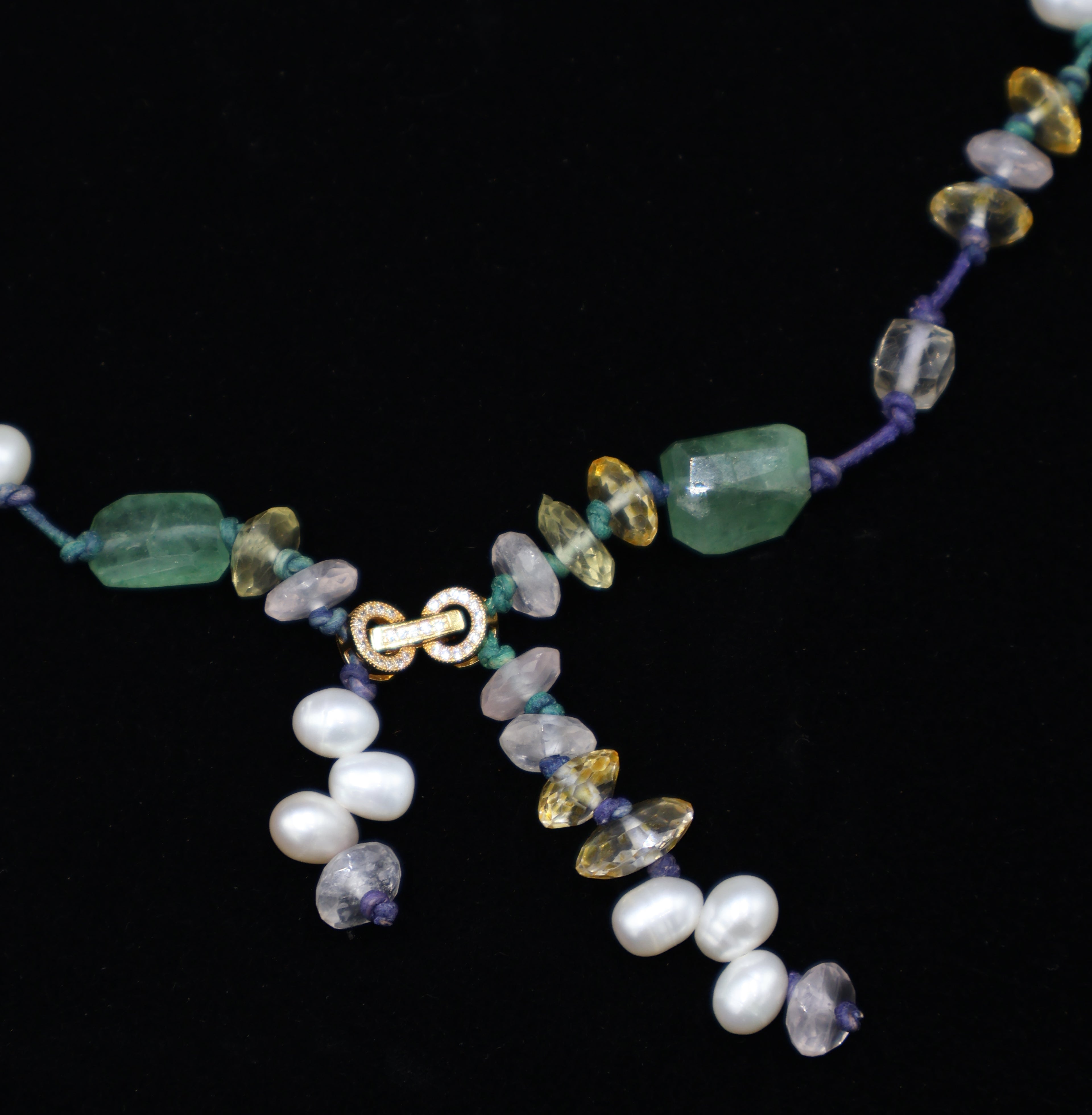 Collar Regis Cuarzo Fresa Verde