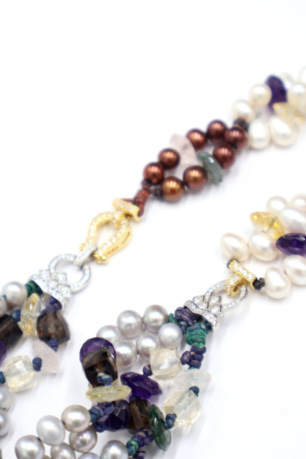 Pulsera Lira Perla Marrón