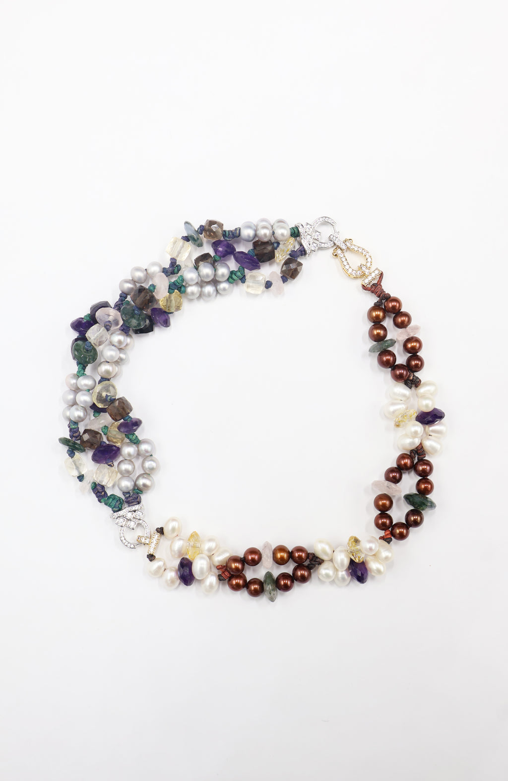 Pulsera Lira Perla Marrón