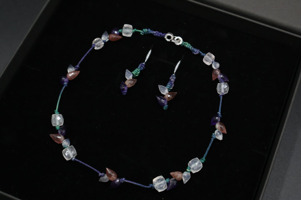 Pendientes Creta Cuarzo Cristal