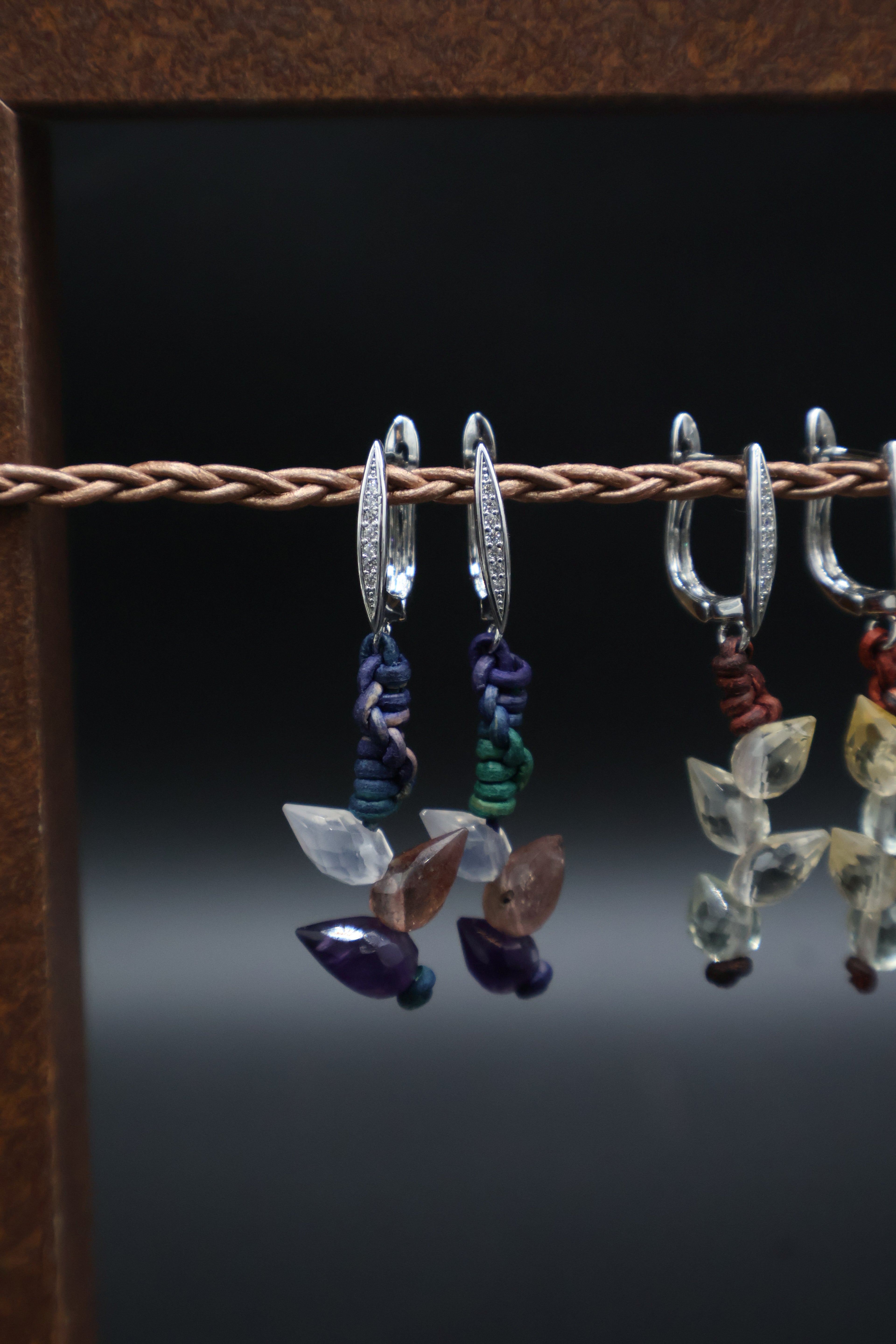 Pendientes Creta Cuarzo Cristal