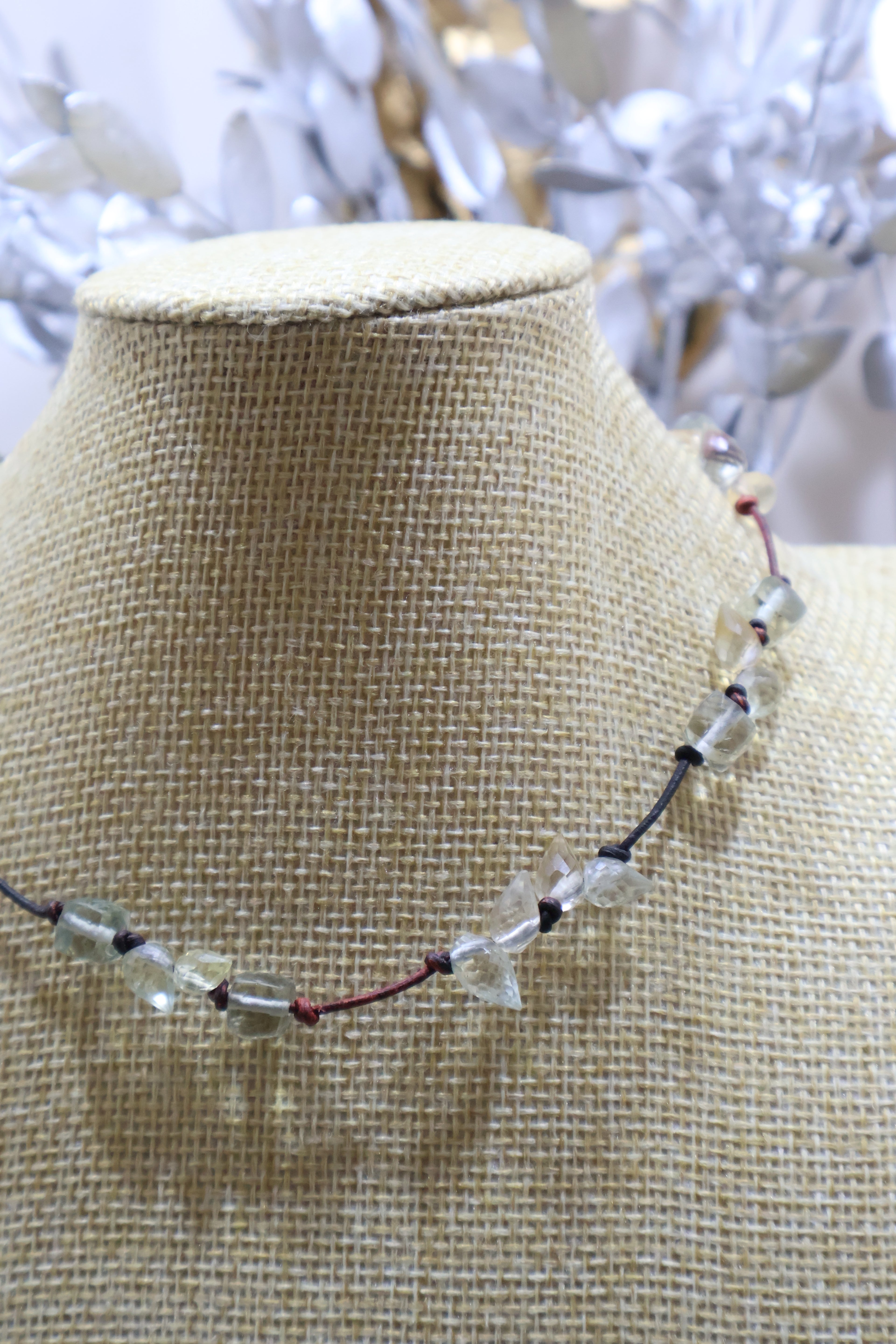 Collar Creta Aguamarina Musgo