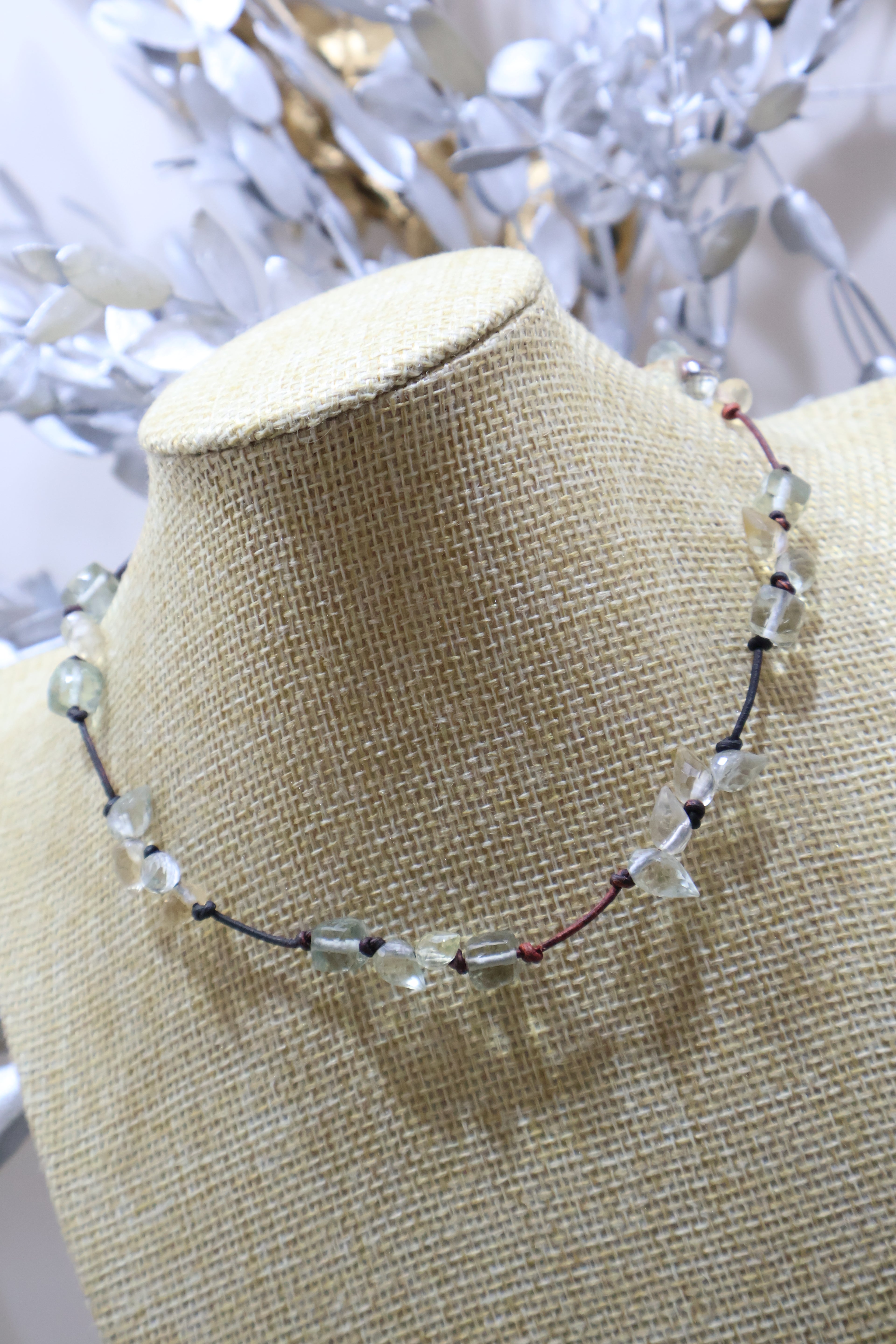 Collar Creta Aguamarina Musgo