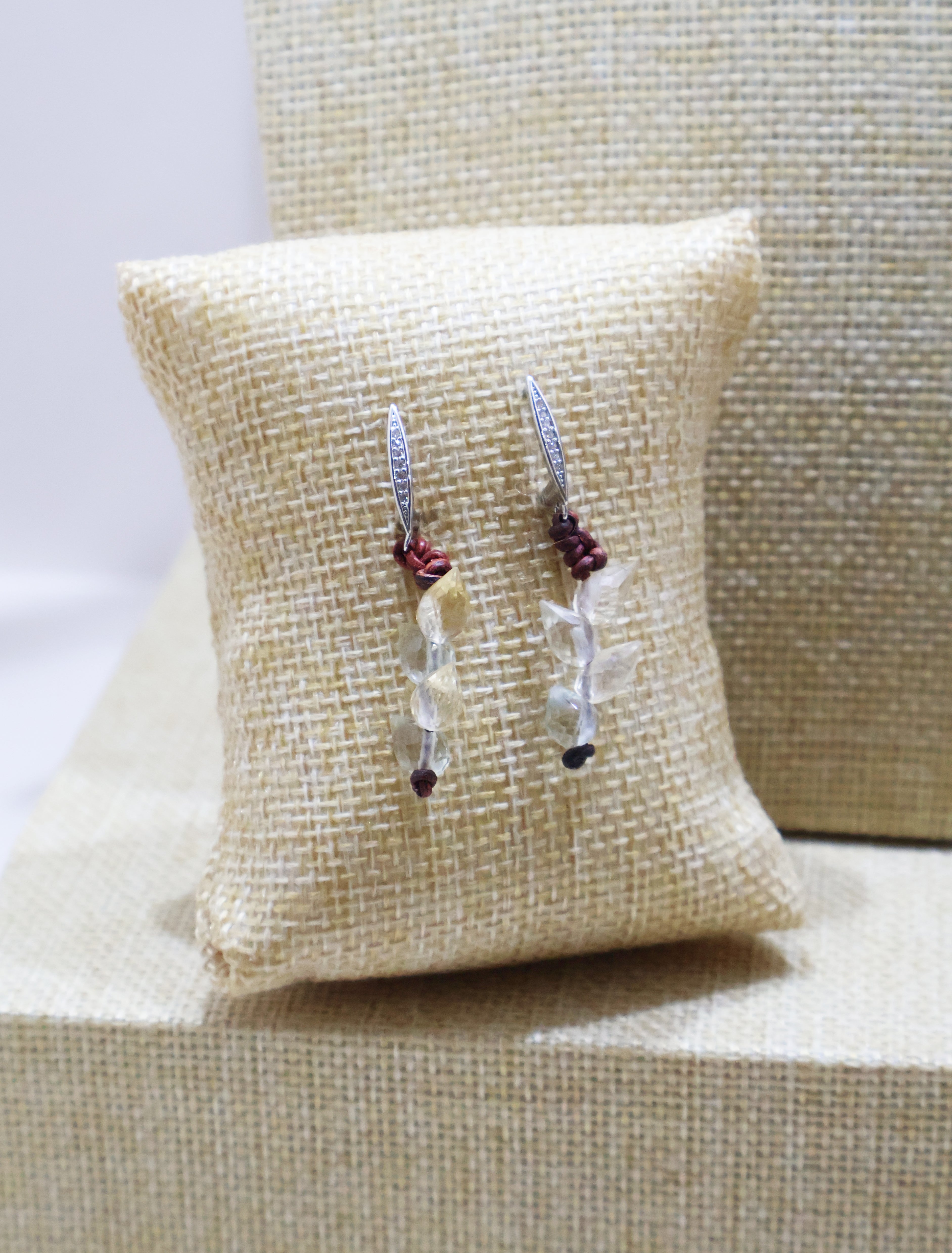 Pendientes Creta Aguamarina Musgo