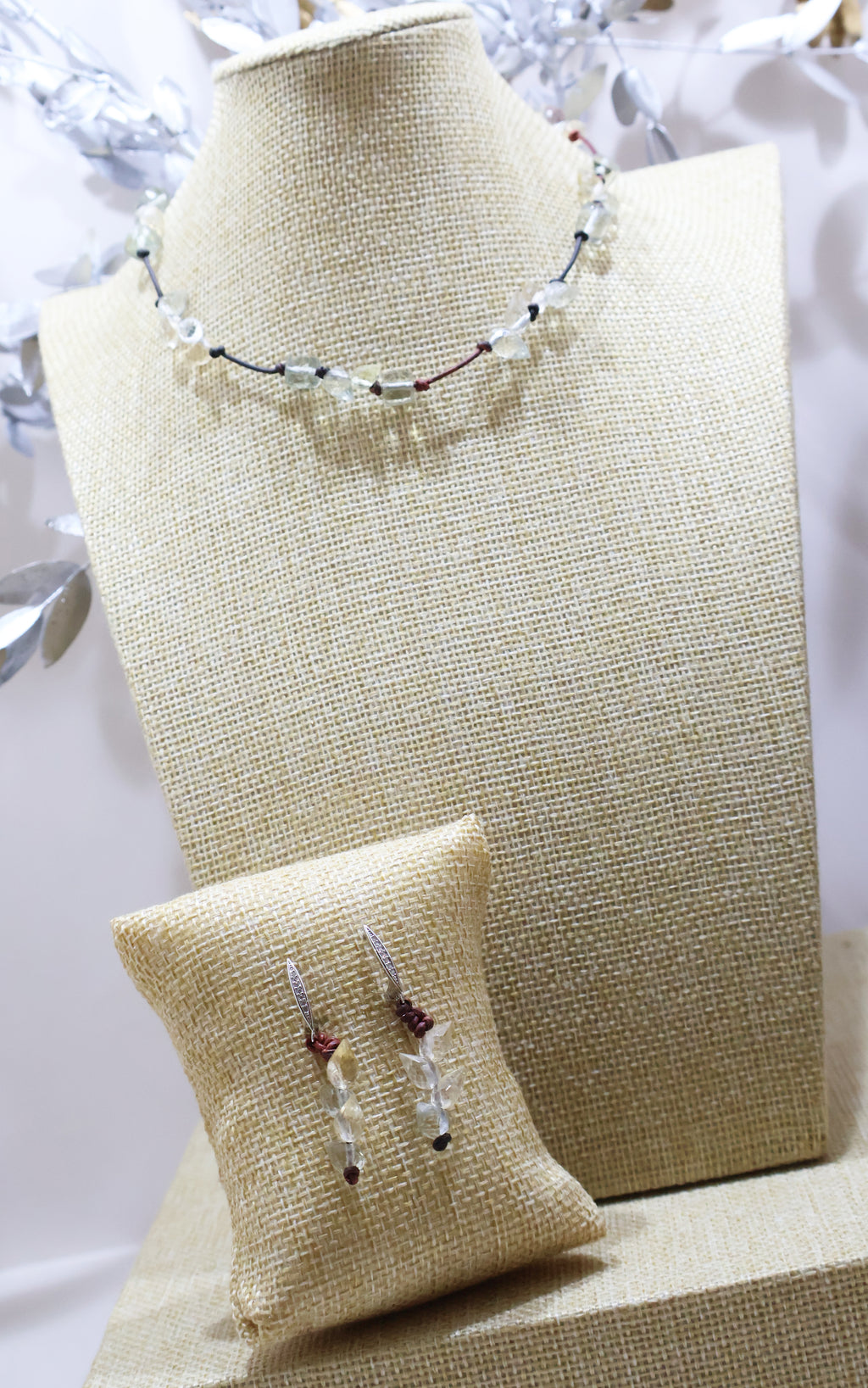 Pendientes Creta Aguamarina Musgo