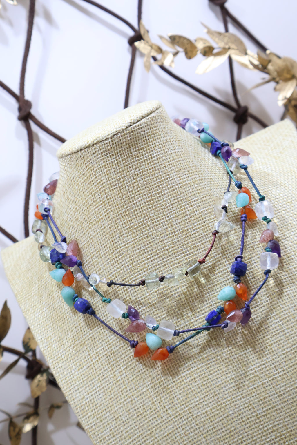 Collar Creta Aguamarina Musgo