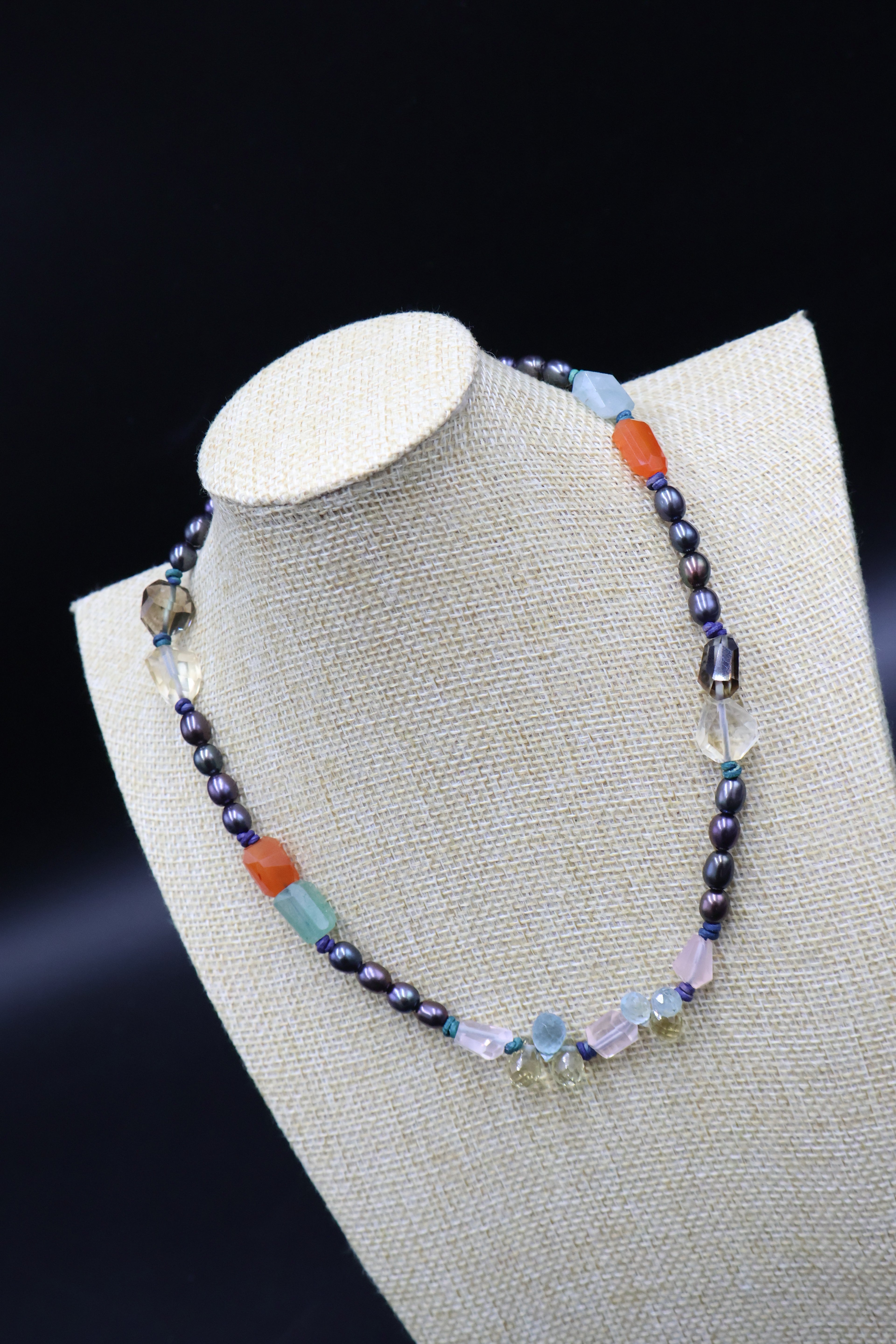 Collar Prisma Aguamarina
