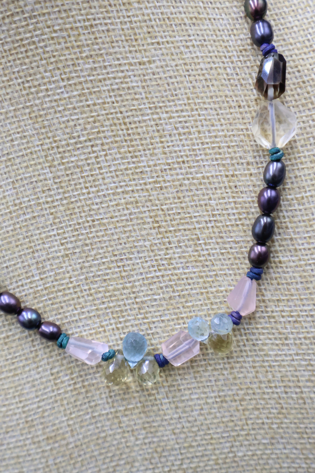 Collar Prisma Aguamarina