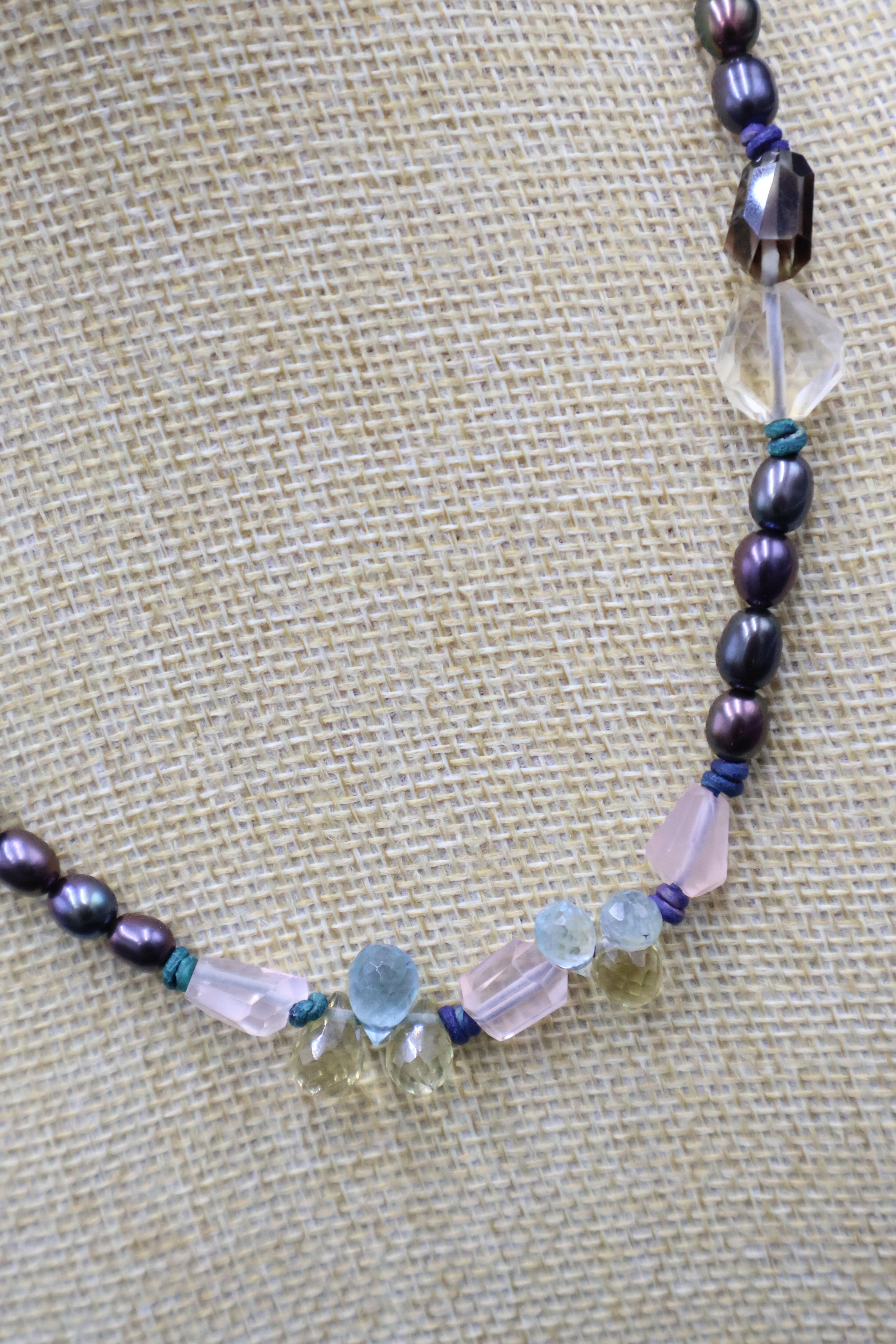 Collar Prisma Aguamarina