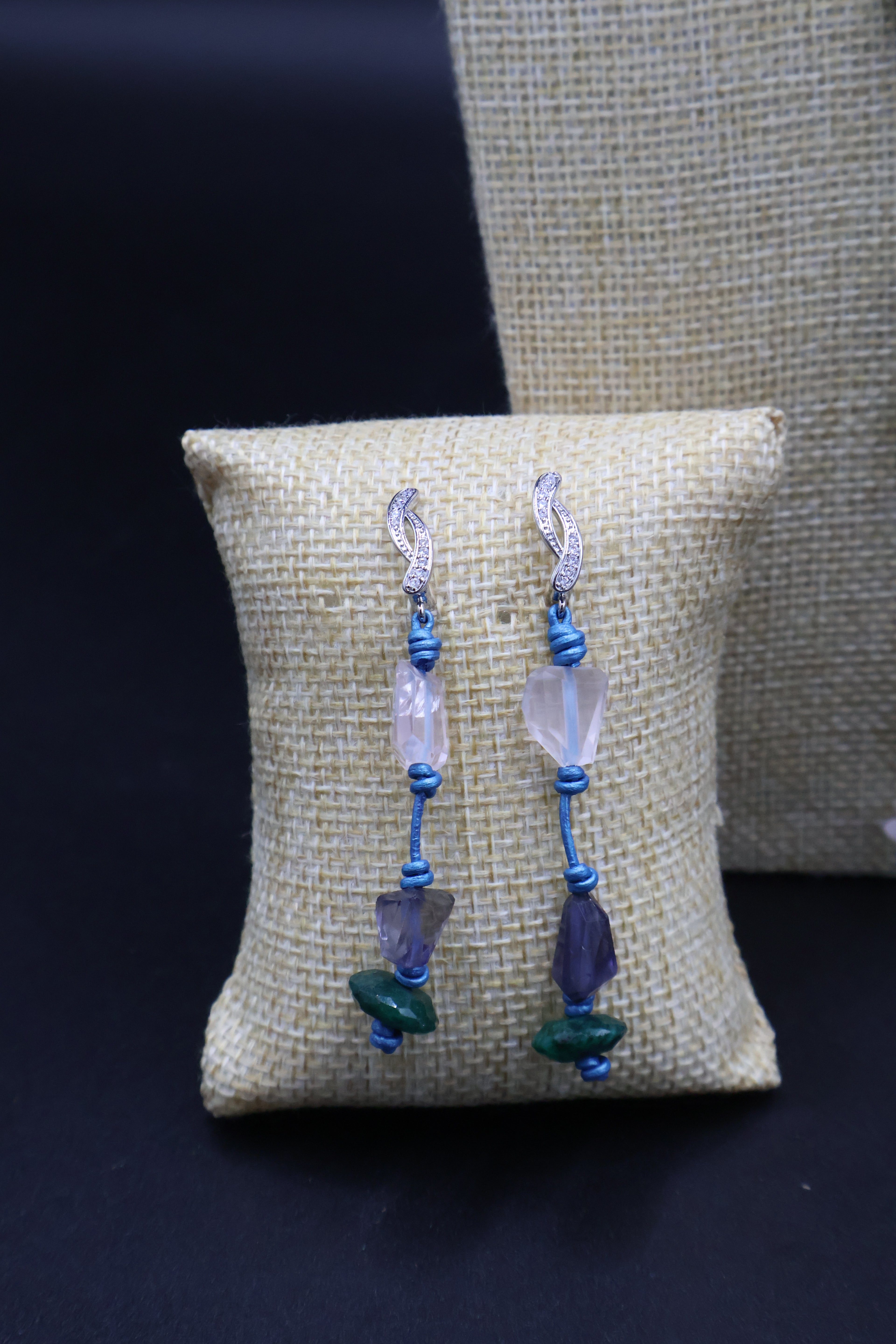Pendientes Calíope iolita Azul