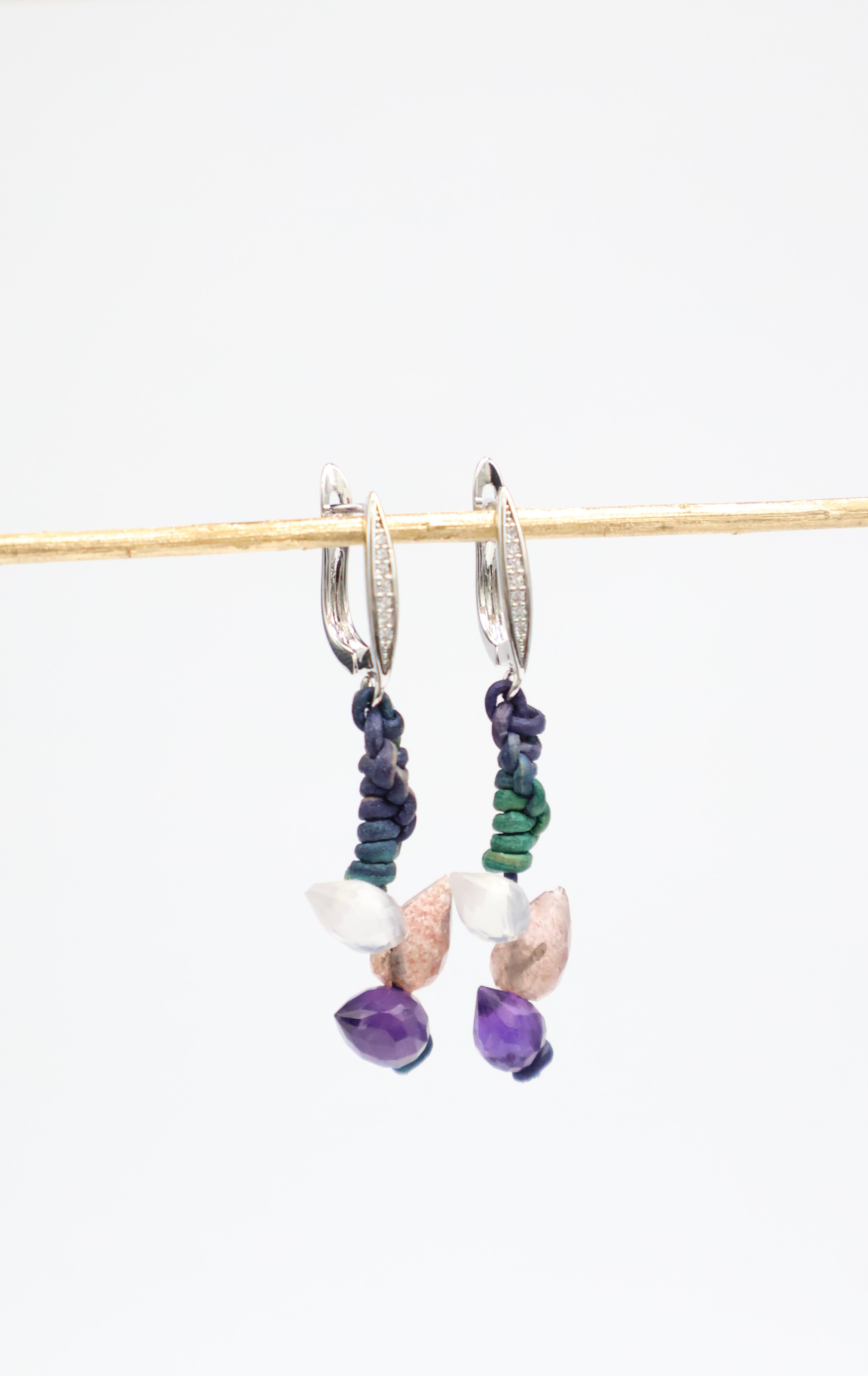 Pendientes Creta Cuarzo Cristal