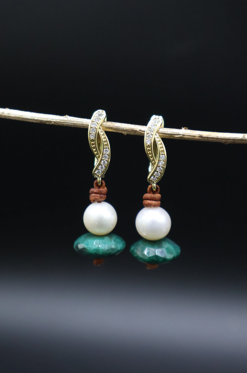 Pendientes Aris Esmeralda