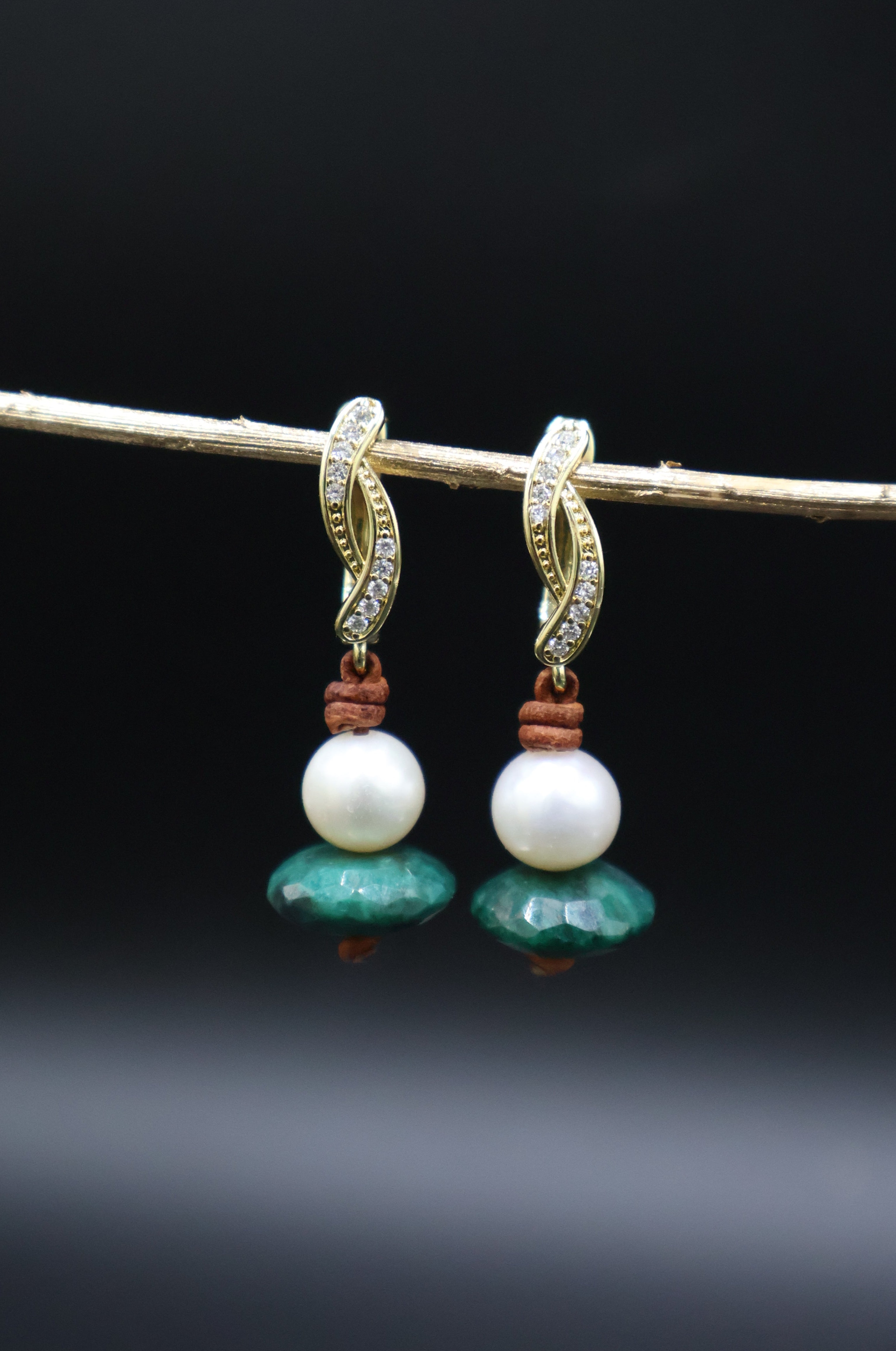 Pendientes Aris Esmeralda