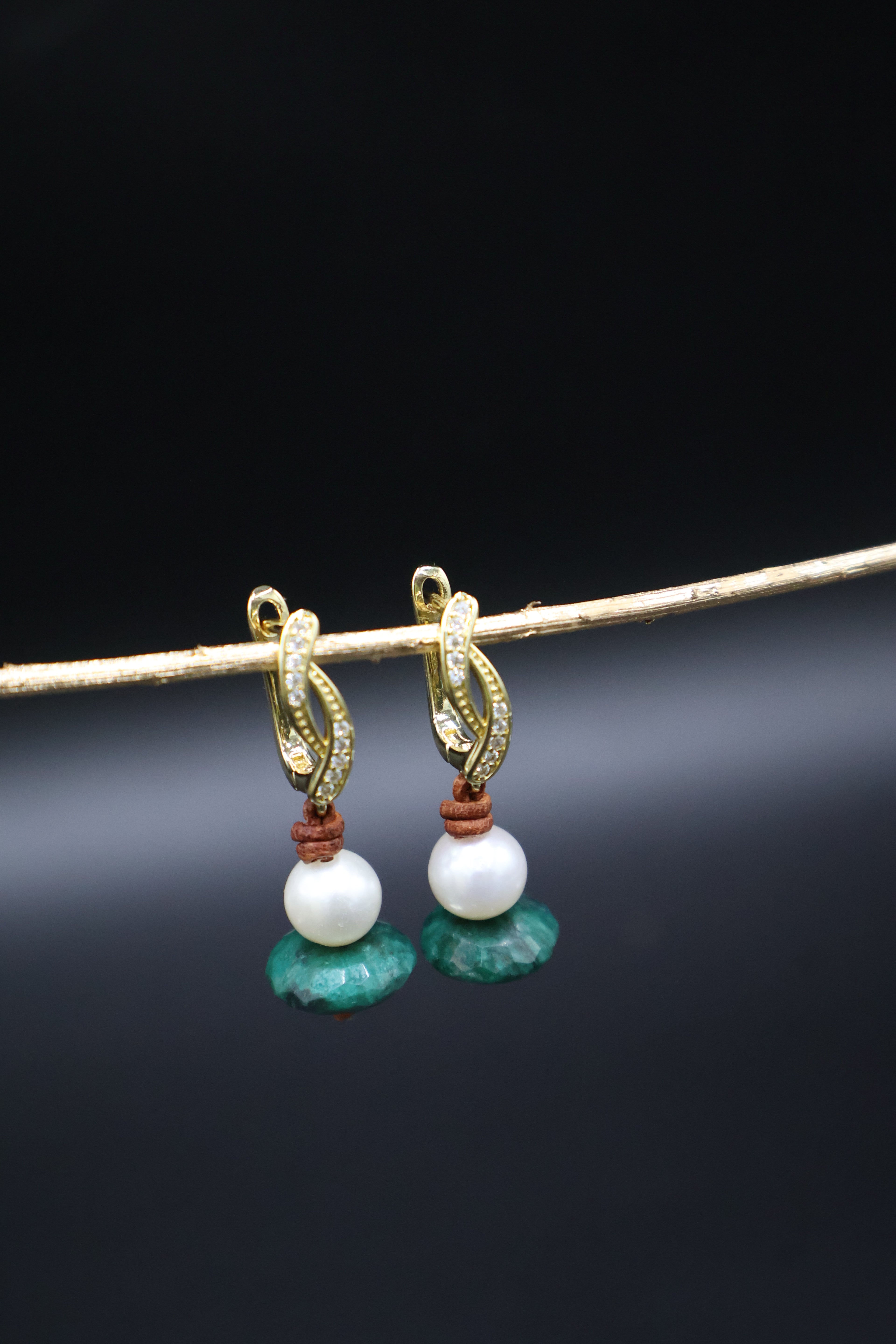 Pendientes Aris Esmeralda