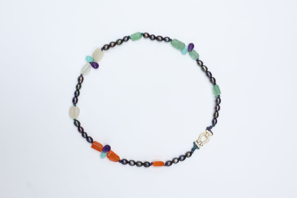 Collar Prisma Piedra Luna