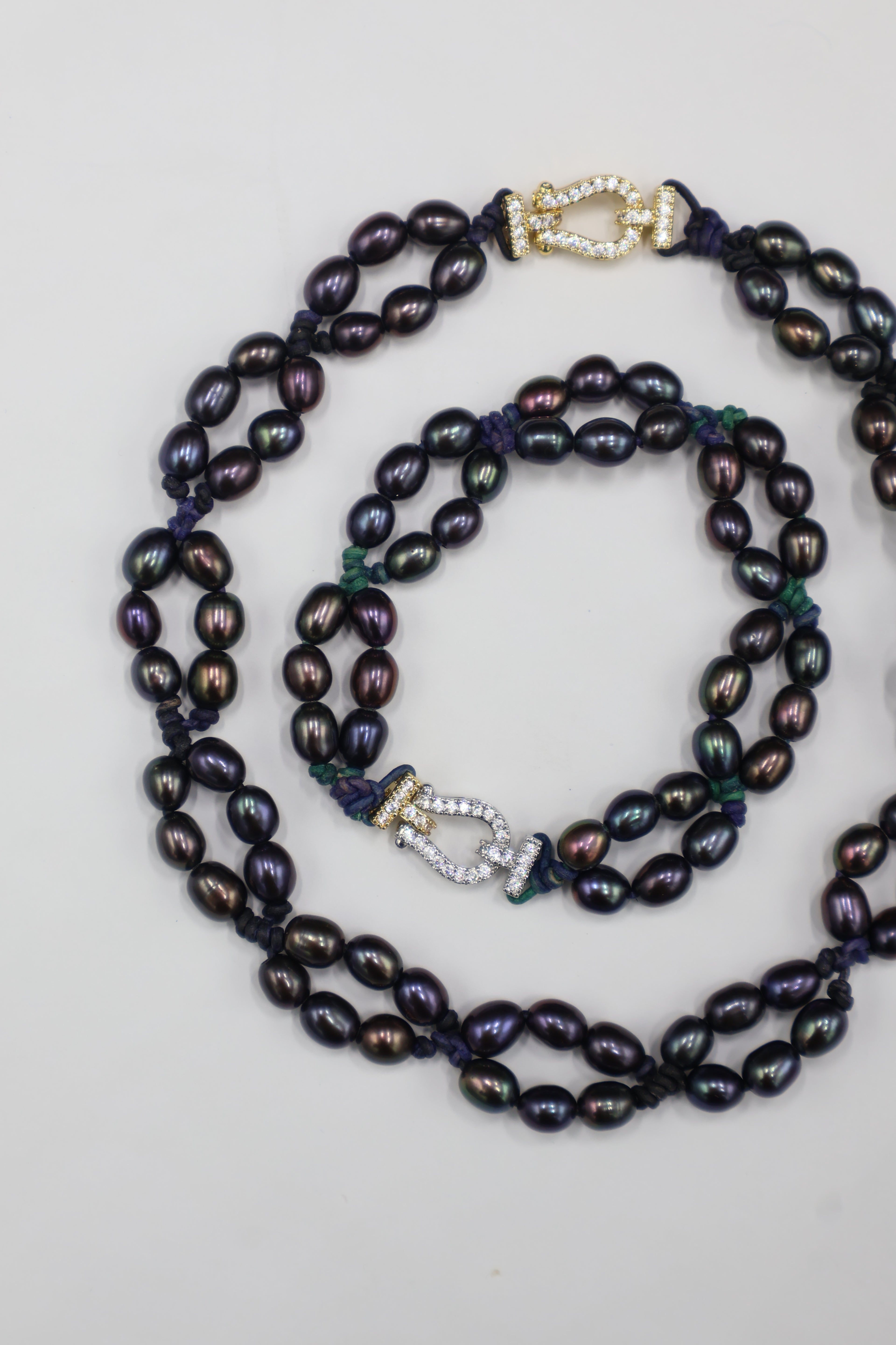 Choker Lira Perla Arcoíris