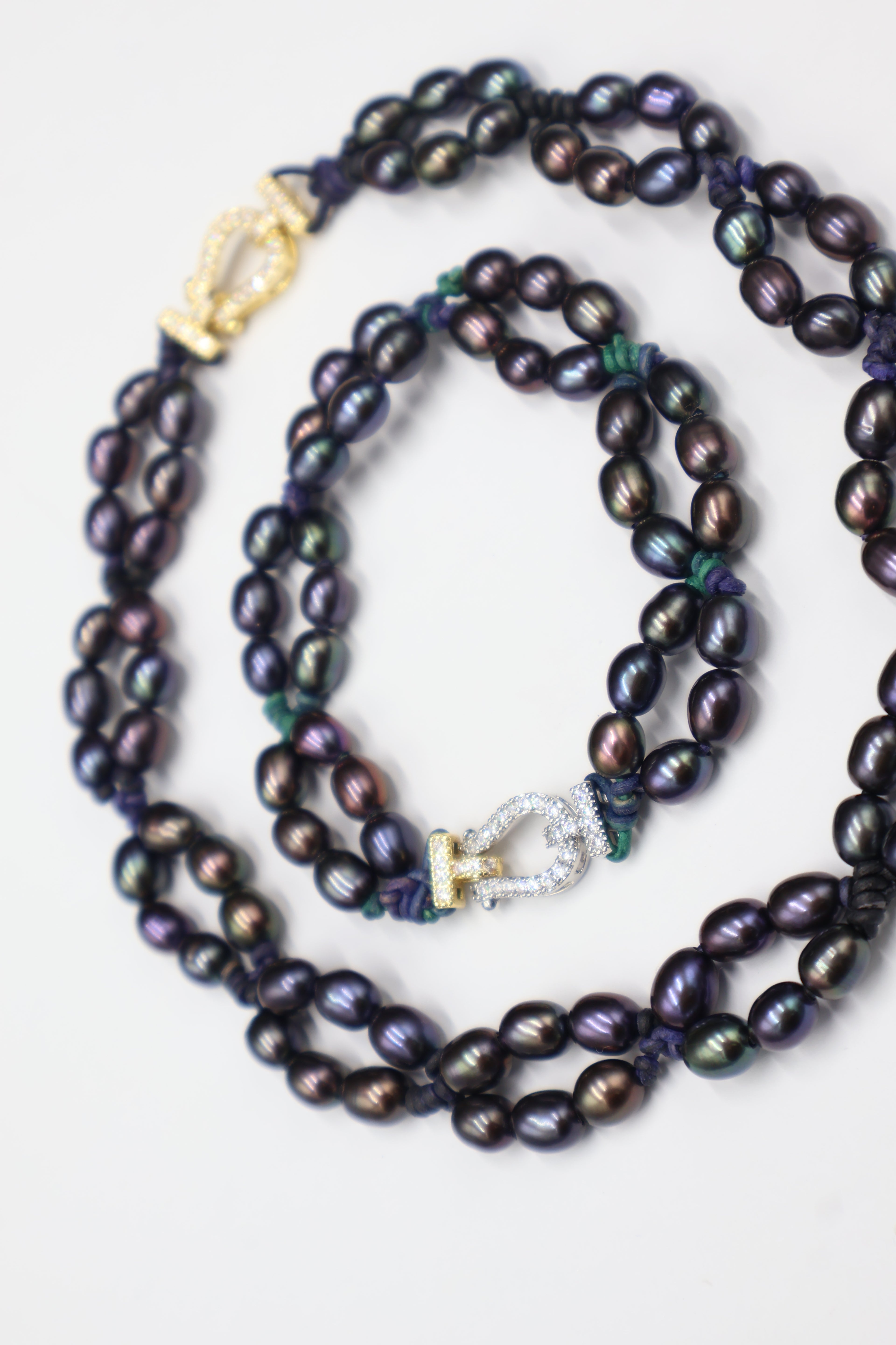 Choker Lira Perla Arcoíris