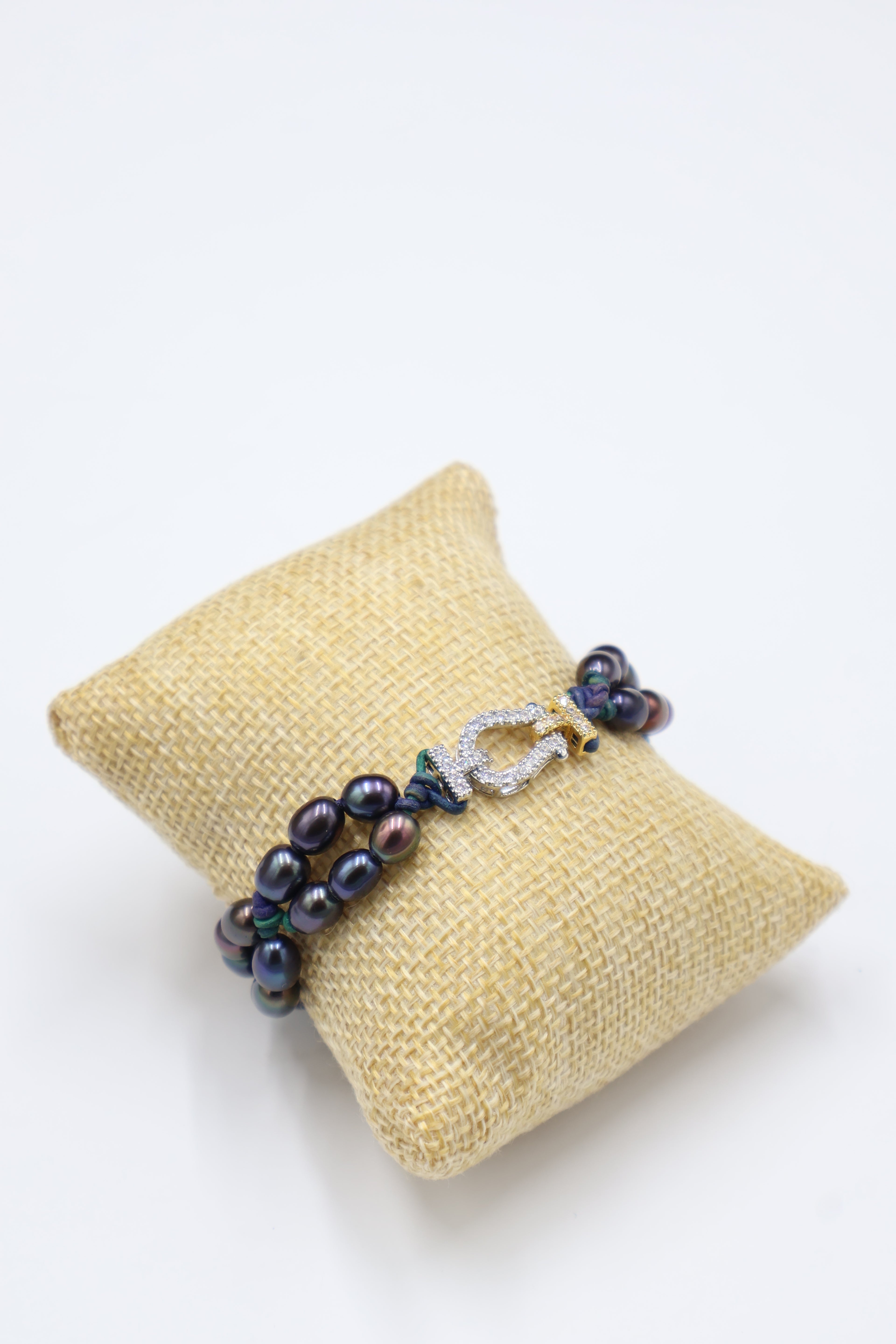 Pulsera Lira Perla Arcoíris