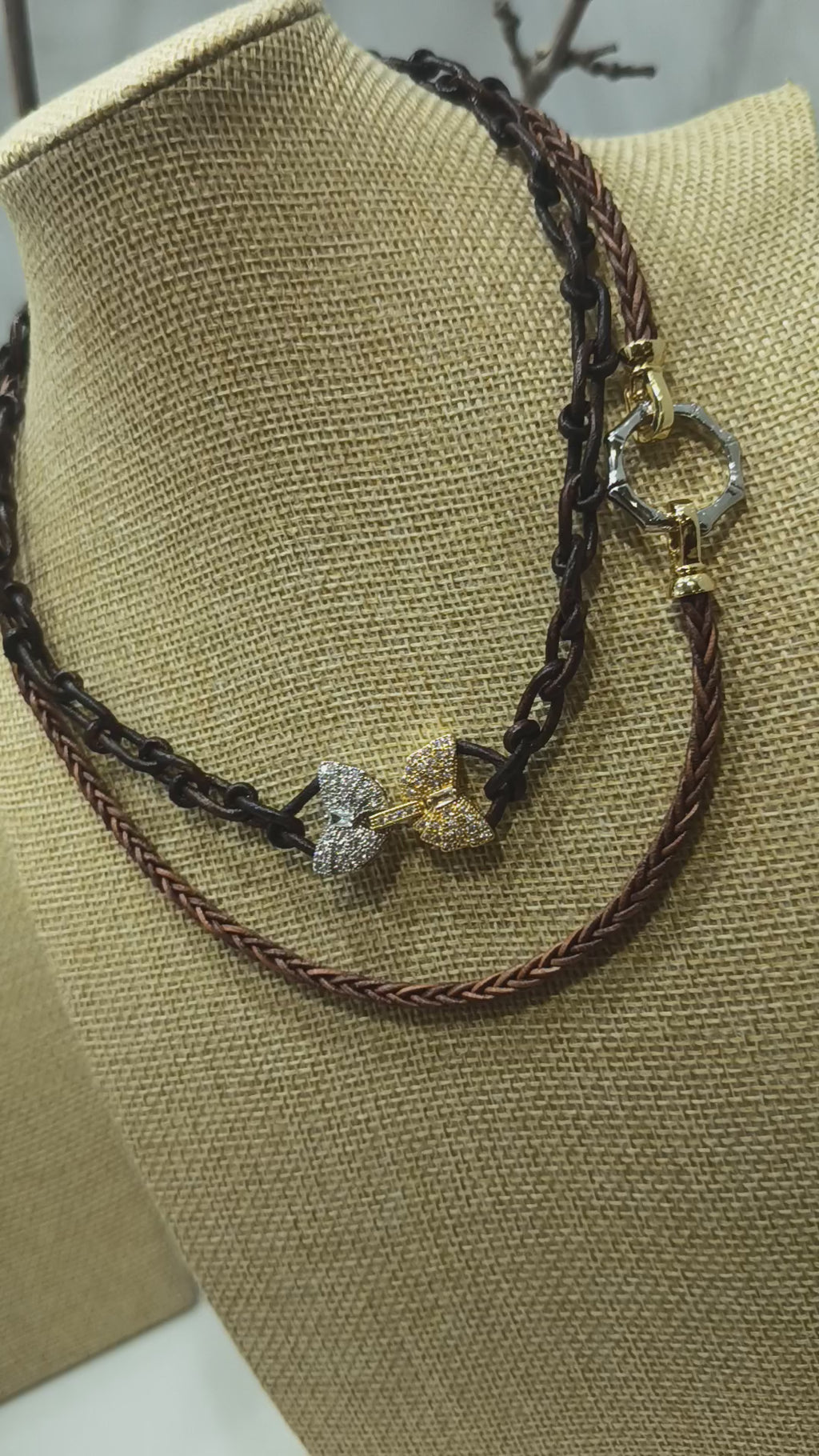 MARIPOSA COLLAR en trenzado Hermes