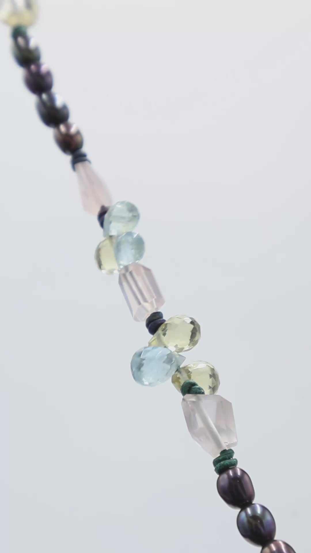 Collar Prisma Aguamarina