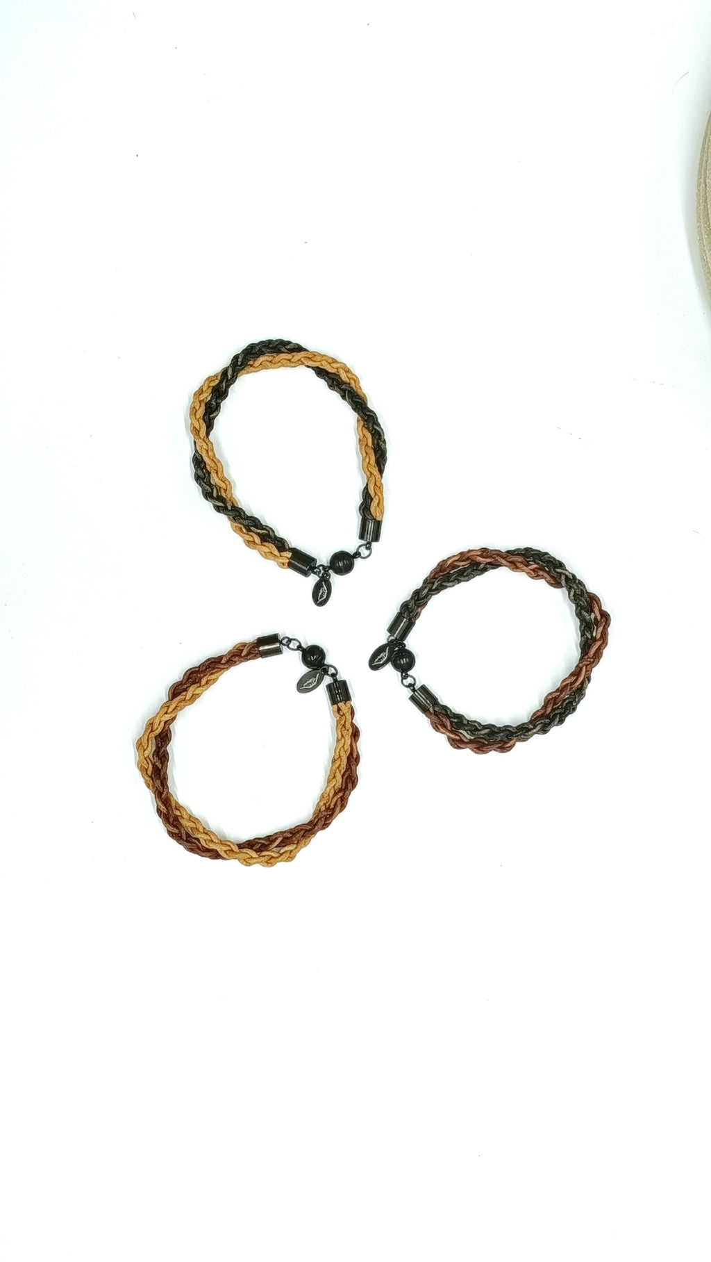 BALDER• Pulsera doble trenzado en cuero