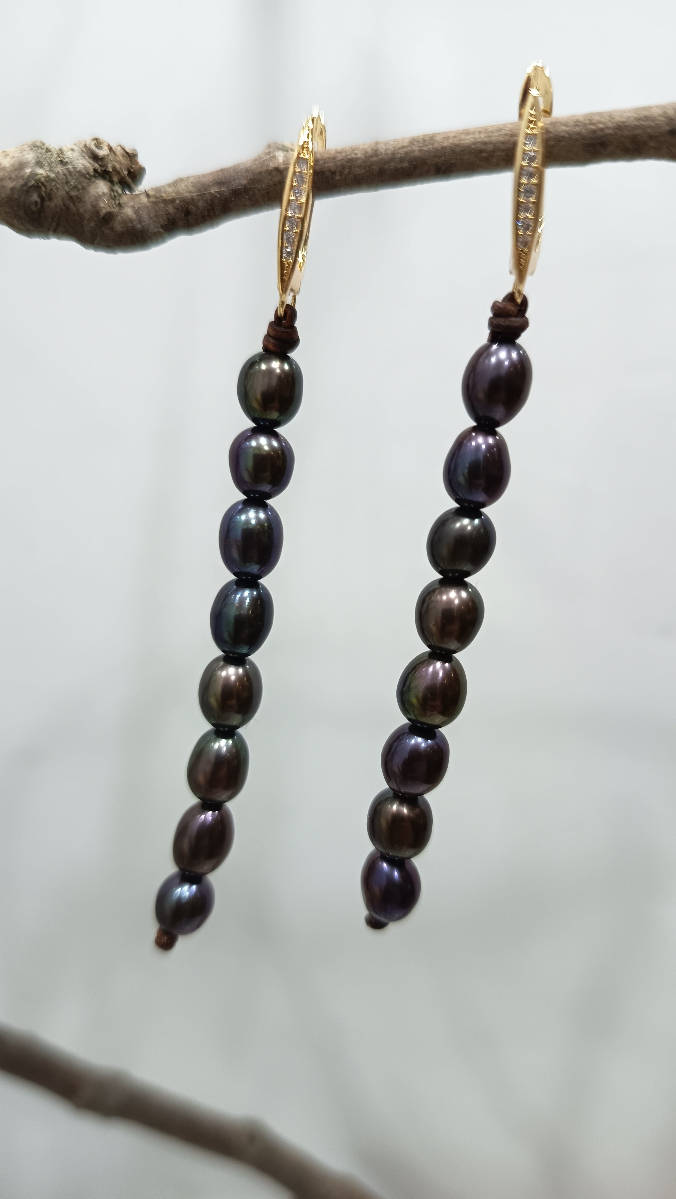 Afrodita Pendientes • Perla Arcoiris