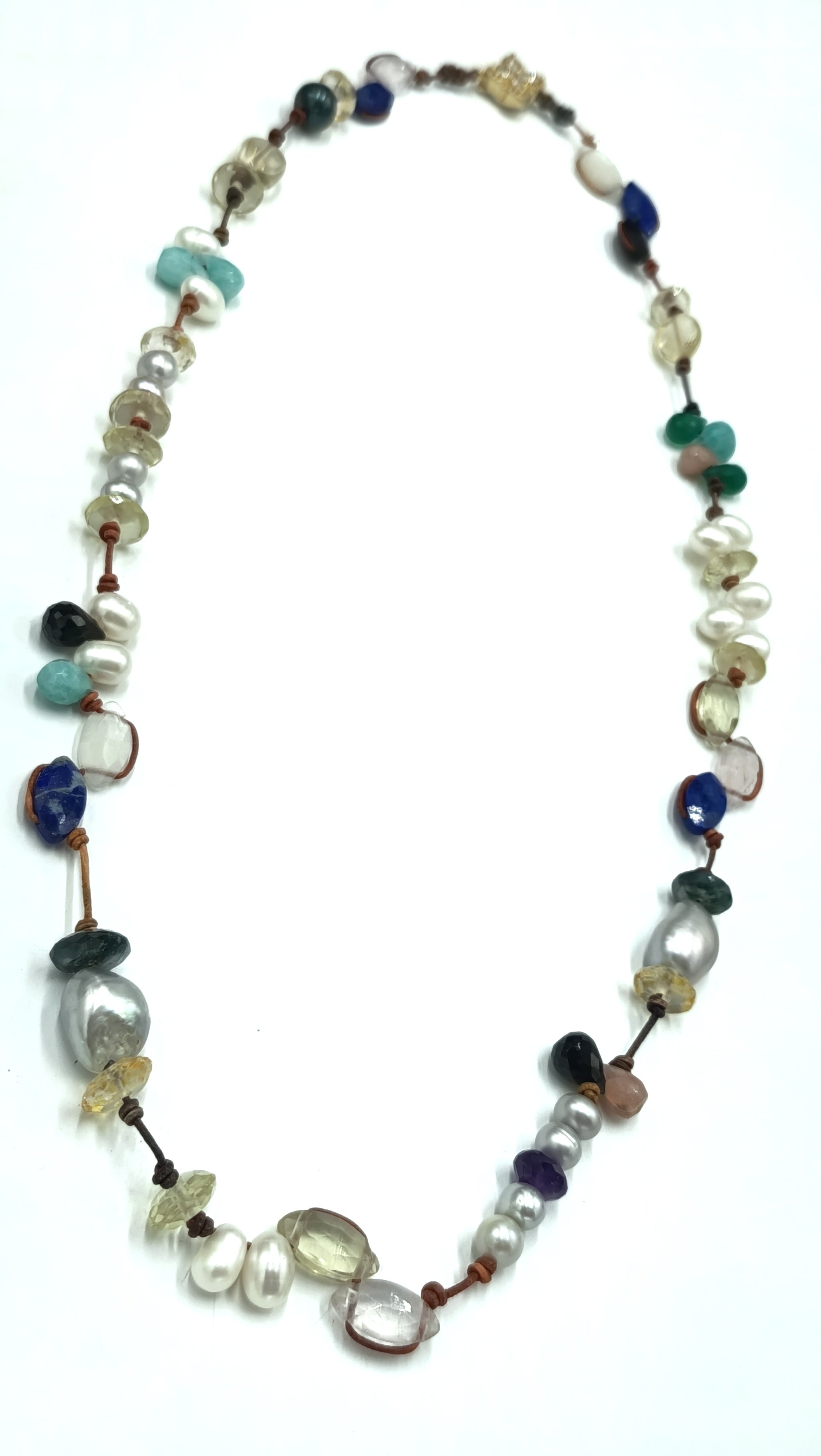 Trama de Perla & Piedra en cuero multicolor