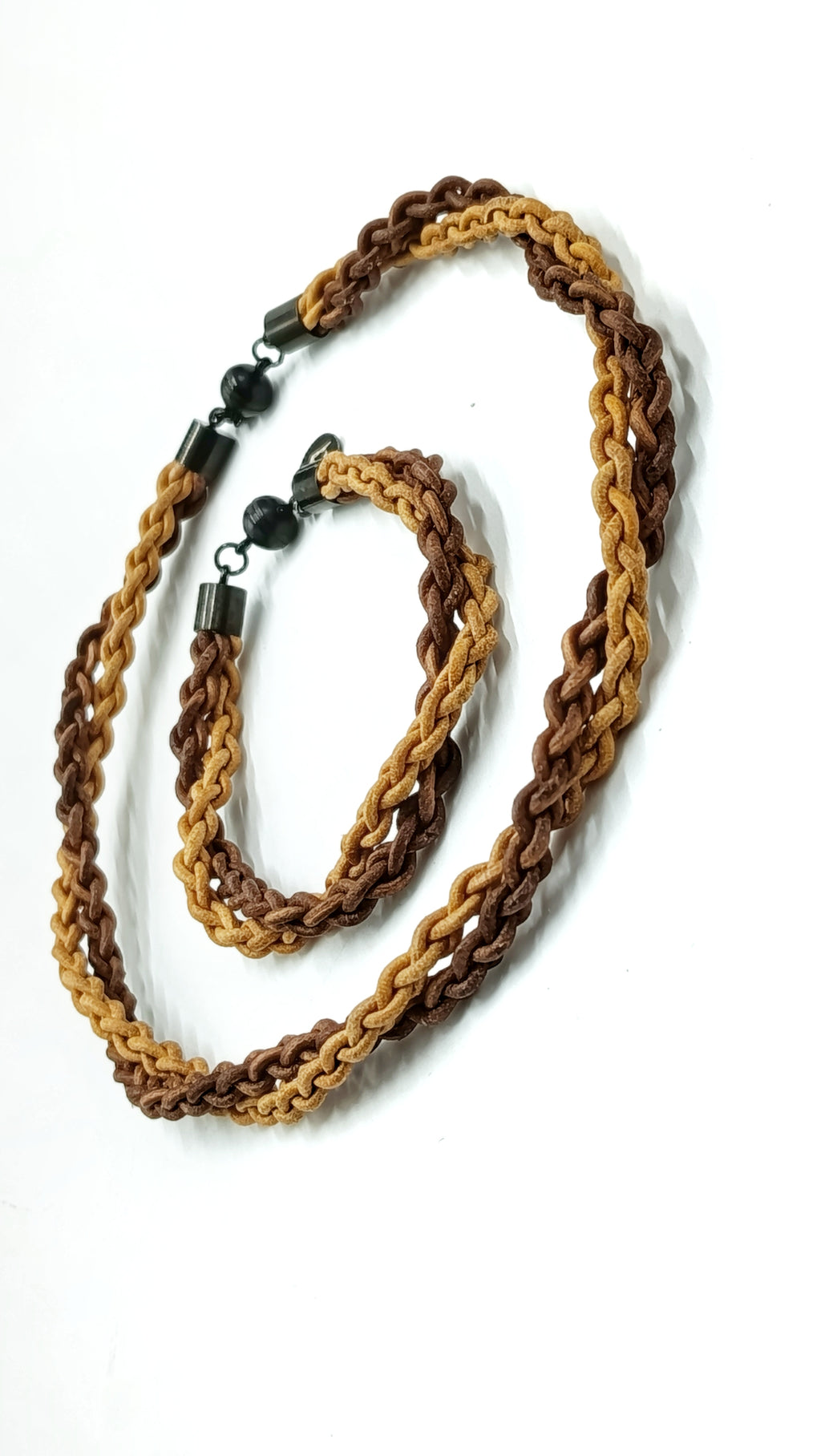 BALDER• Pulsera doble trenzado en cuero