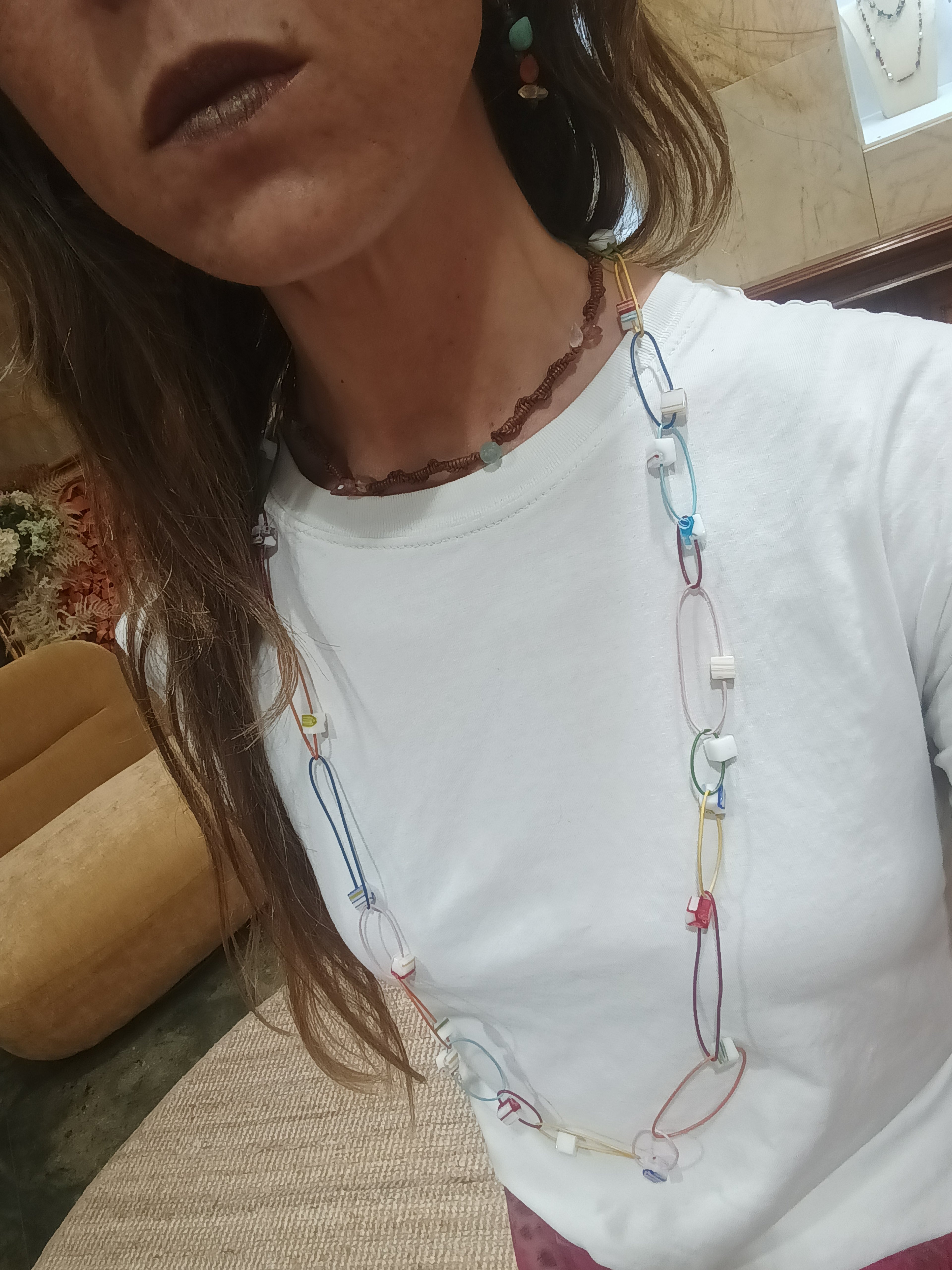 Collar HALO cristal • largo 90cm sin cierre