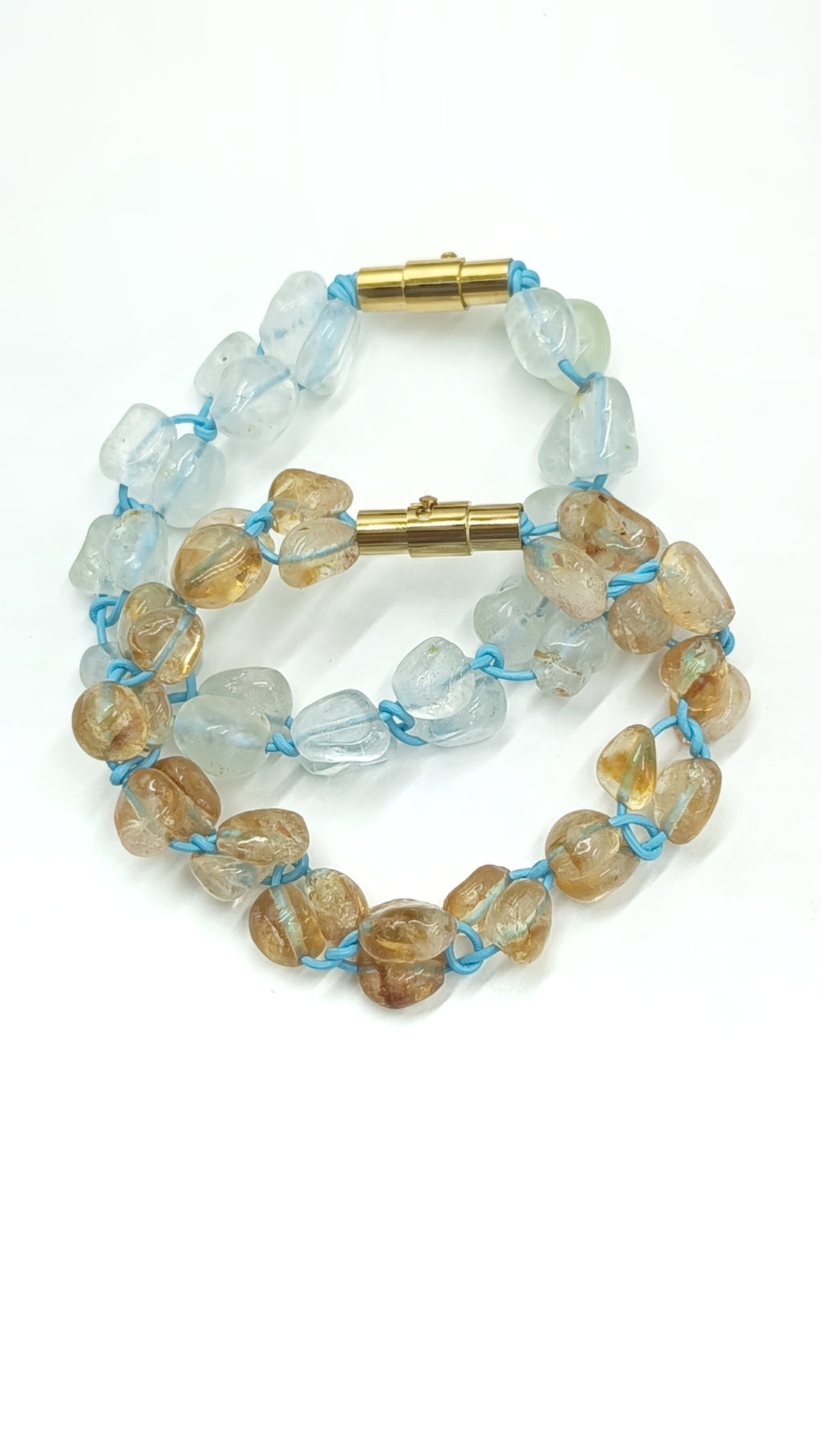 Pulsera MANTA de AMATISTA• en Cuero de Color