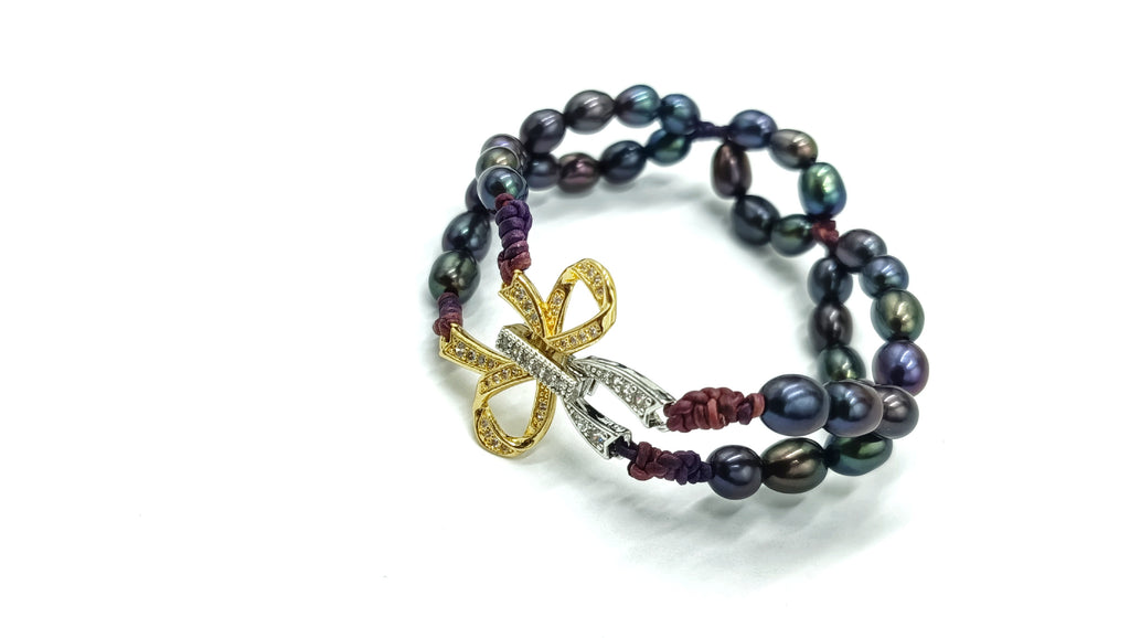 Pulsera Lady en Perla Arcoíris