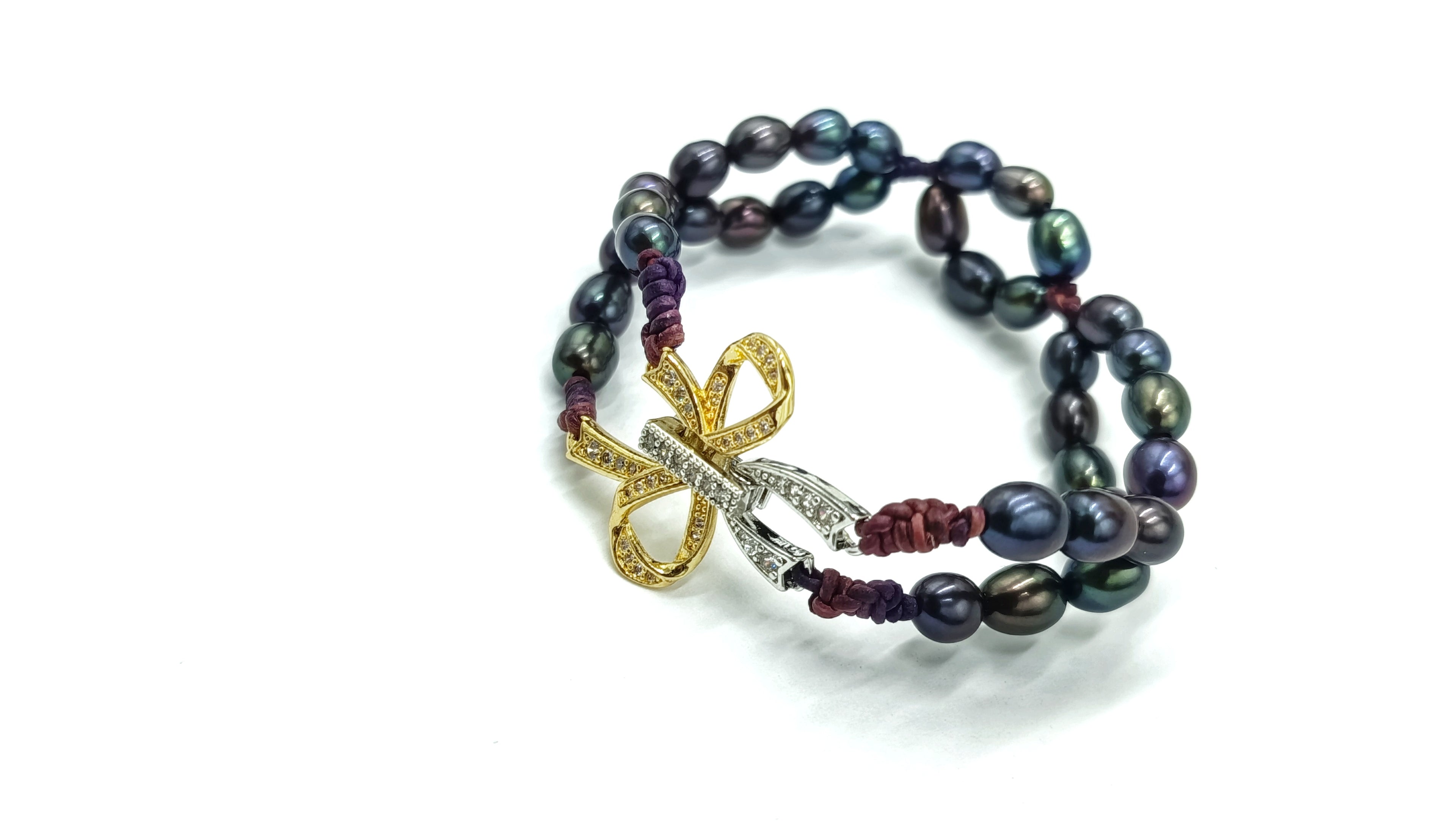 Pulsera Lady en Perla Arcoíris