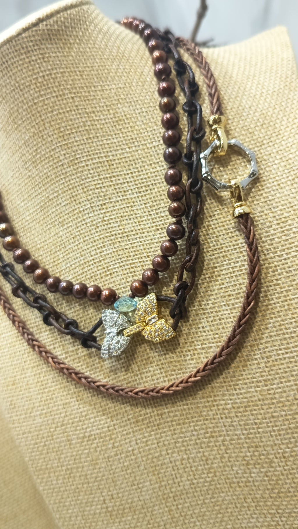 MARIPOSA COLLAR en trenzado Hermes
