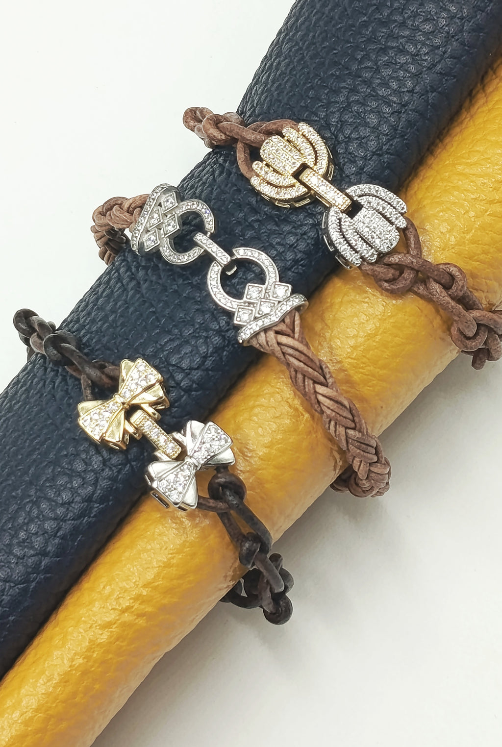 FLOR de LOTO PULSERA en trenzado Hermes