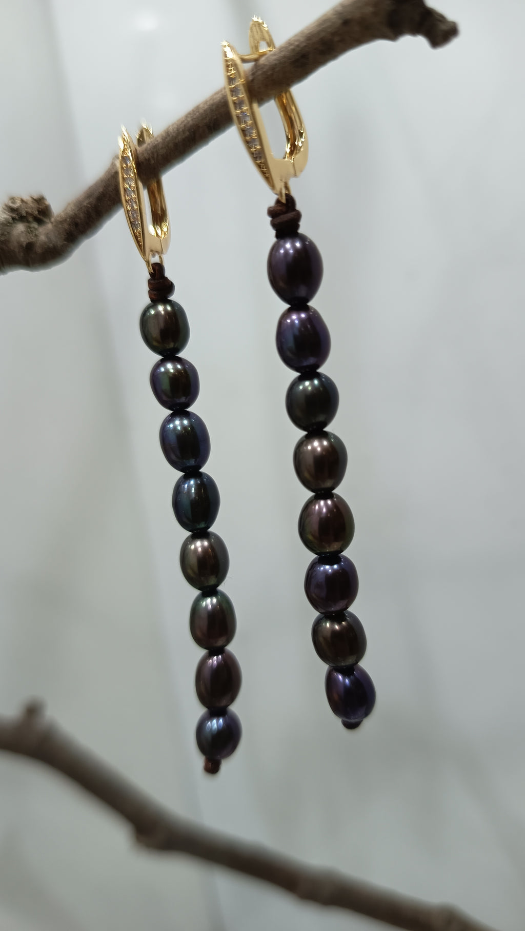 Afrodita Pendientes • Perla Arcoiris