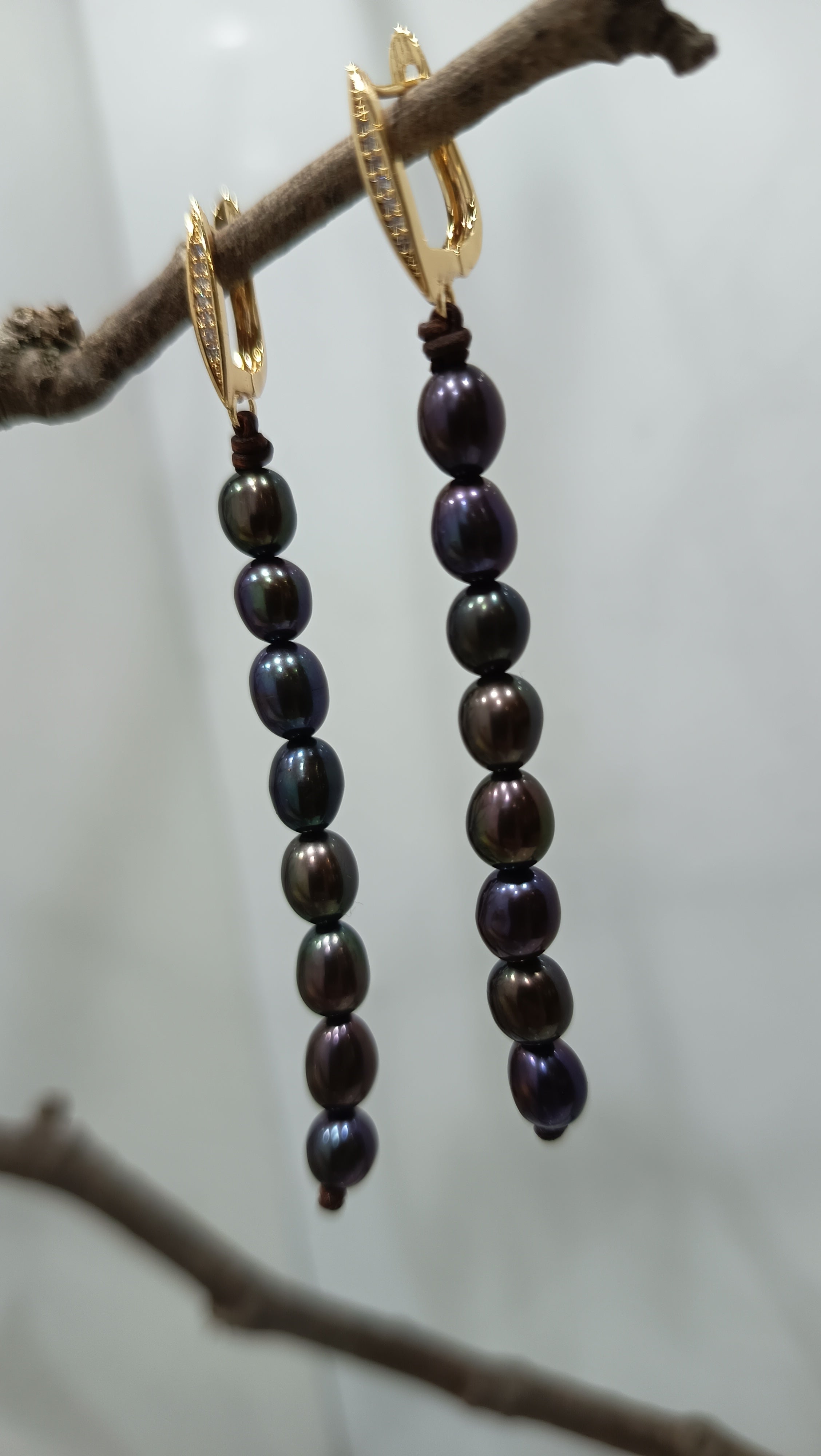 Afrodita Pendientes • Perla Arcoiris