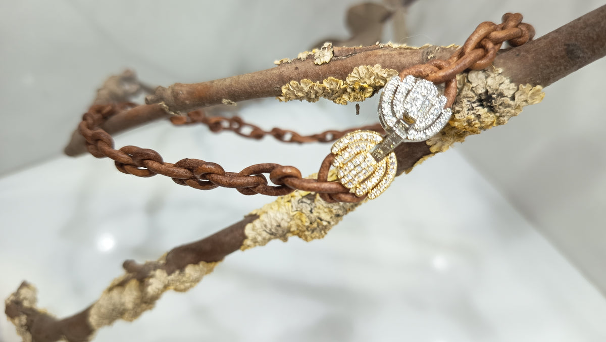FLOR de LOTO COLLAR en trenzado Hermes
